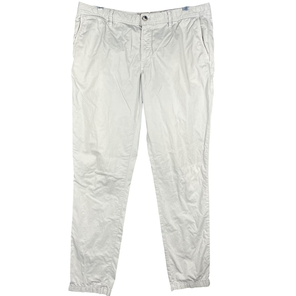 J.Lindeberg Chino Pants Mens 33 Light Gray Chaze Deco Super Satin‎ Slim Fit